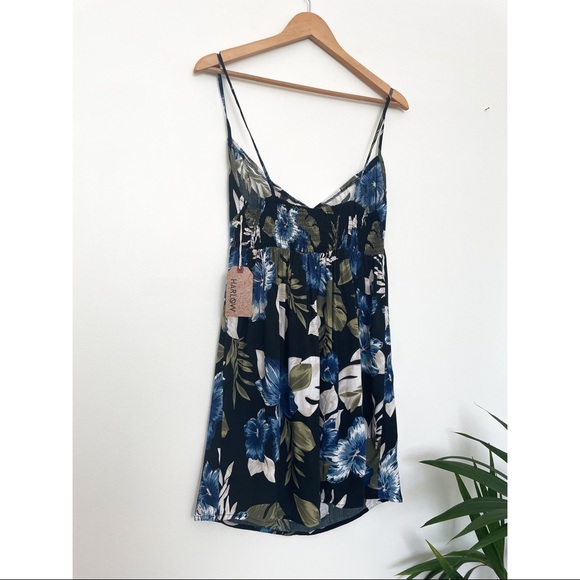 NWT HARLOW Black/Blue Floral Sundress - Picture 4 of 15